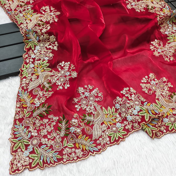 AK 9171 Jimmy Chuu Silk Wear Designer Saree manufacturers